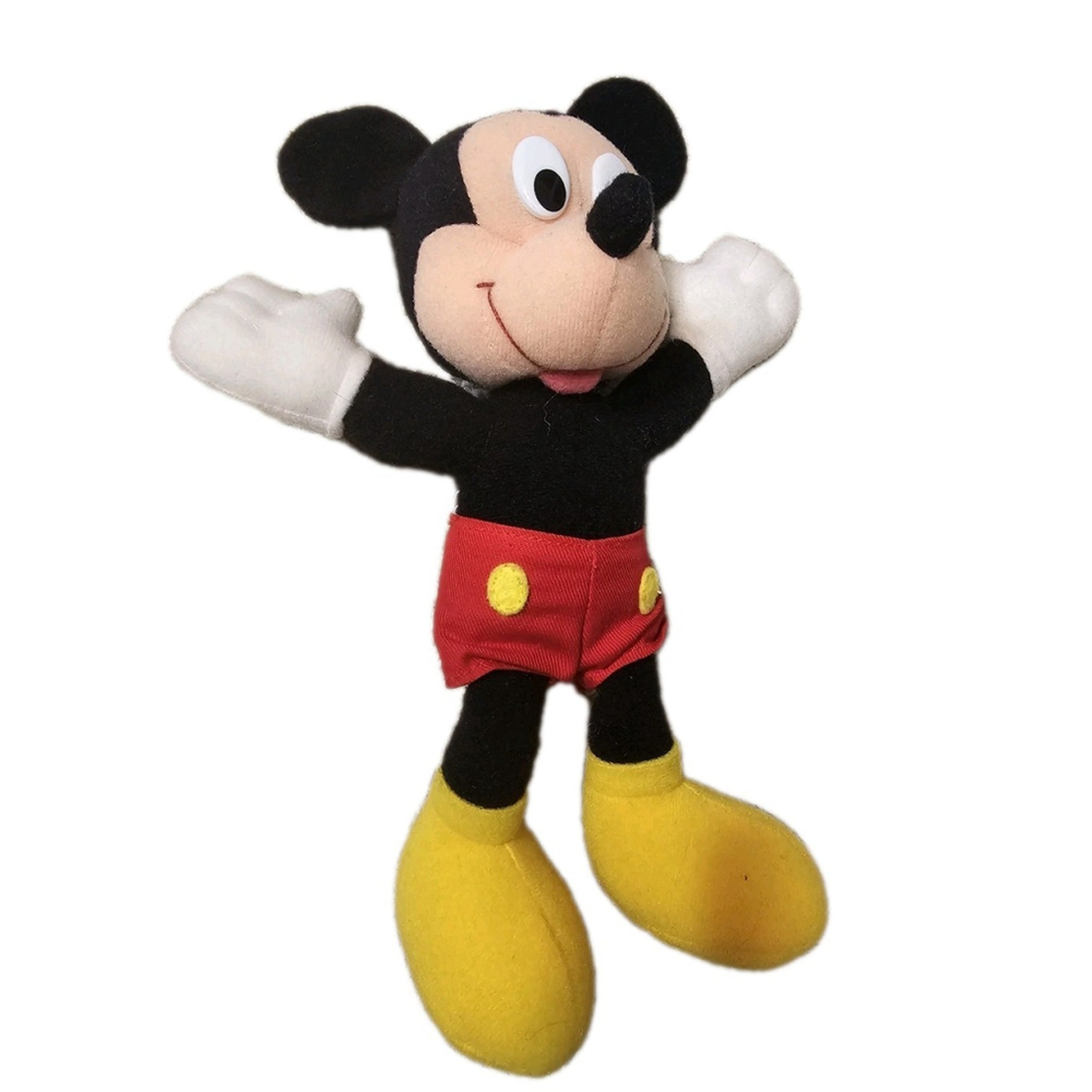 Rare Vintage 80’s Disney Parks Mickey Mouse 8” Plush Stuffed Animal Toy